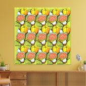 カボチャ、スープ、背ストライプの景 キャンバスプリント (インサイチュ (リビング))