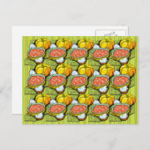 カボチャ、スープ、背ストライプの景 ポストカード (正面/裏面)