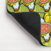 カボチャ、スープ、背ストライプの景 マウスパッド (コーナー)