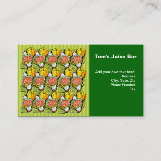 カボチャ、スープ、背ストライプの景 名刺 (正面)