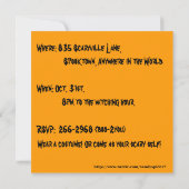 カボチャ、スープ、背ストライプの景 招待状 (裏面)