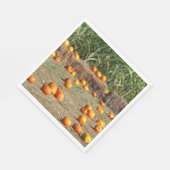 カボチャ、トウモロコシ、干し草の秋の収穫写真 スタンダードランチョンナプキン (角)