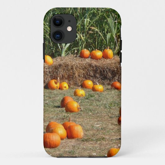 カボチャ、トウモロコシ、干し草の秋の収穫写真 Case-Mate iPhoneケース (裏面)
