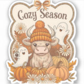 カボチャ – ハイランドカウカ幽霊ハロウィーン シール (正面)