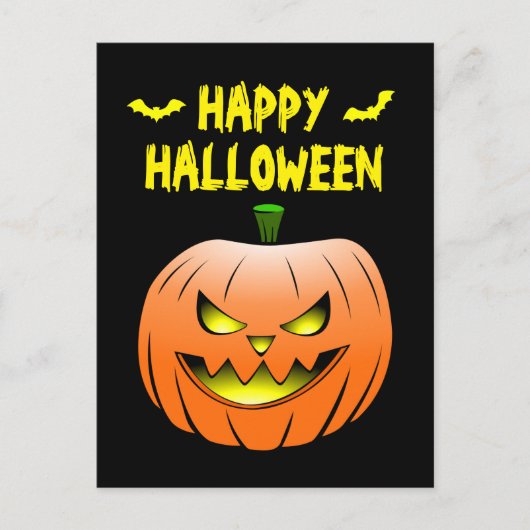 カボチャ ハッピーハロウィン ポストカード (正面)