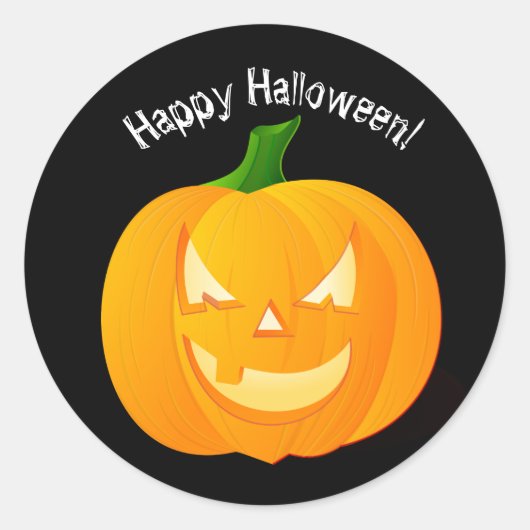 カボチャ ハッピーハロウィン 封筒 シール (正面)