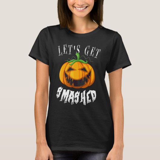 カボチャ ハロウィンで思いっきり楽しもう Tシャツ (正面)