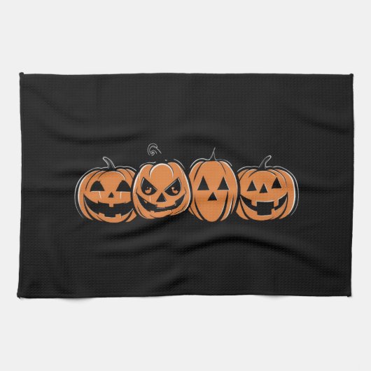 カボチャ ハロウィン 秋 収穫祭 ギフト キッチンタオル (横)