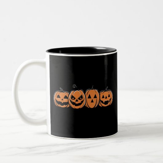 カボチャ ハロウィン 秋 収穫祭 ギフト ツートーンマグカップ (左)