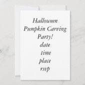 カボチャ/ハロウィーンカボチャの彫刻パーティー 招待状 (裏面)