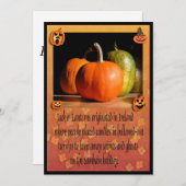 カボチャ/ハロウィーンカボチャの彫刻パーティー 招待状 (正面/裏面)