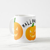 カボチャ&ハロウィーンホワイトコーヒーマグ コーヒーマグカップ (正面左)