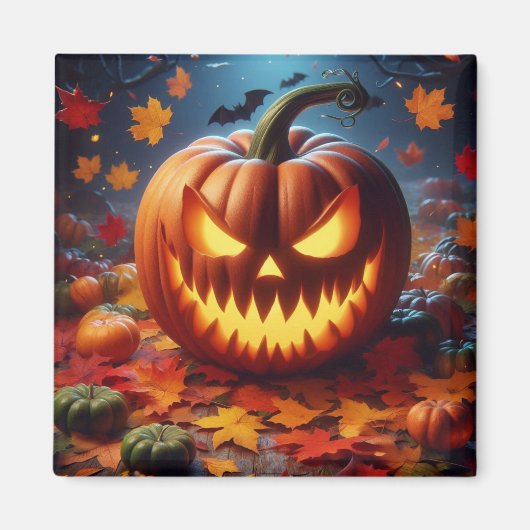 カボチャ/ハロウィーン/こうもりスプキー マグネット (正面)
