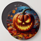 カボチャ/ハロウィーン/こうもりスプキー 缶バッジ (正面&裏面)