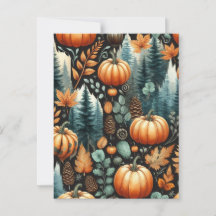 カボチャ・ハロウィーン、ボタニカル・グリーン&秋