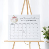 カボチャ&バーブベビーシャワー推定期日カレンダー ポスター