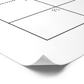 カボチャ&バーブベビーシャワー推定期日カレンダー ポスター (角)