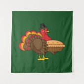 カボチャ・パイ感謝祭でかわいいトルコ タペストリー (正面)