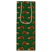 カボチャ・パイ感謝祭でかわいいトルコ ワインギフトバッグ (正面)