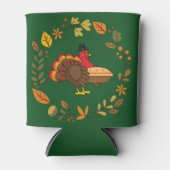 カボチャ・パイ感謝祭でかわいいトルコ 缶クーラー (正面)