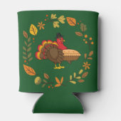 カボチャ・パイ感謝祭でかわいいトルコ 缶クーラー (裏面)