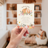 カボチャ&パシファイア秋ベビーシャワーブックリクエスト エンクロージャーカード