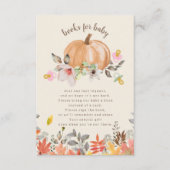 カボチャ&パシファイア秋ベビーシャワーブックリクエスト エンクロージャーカード (正面)