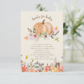 カボチャ&パシファイア秋ベビーシャワーブックリクエスト エンクロージャーカード (スタンド正面)