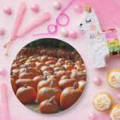 カボチャ・パッチ秋の収穫写真 ペーパープレート (パーティー)