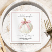 カボチャ&ピンクボウベビーシャワーナプキン スタンダードカクテルナプキン