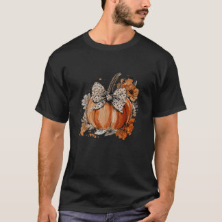 カボチャ フラワー 秋 秋の季節 野花 Tシャツ