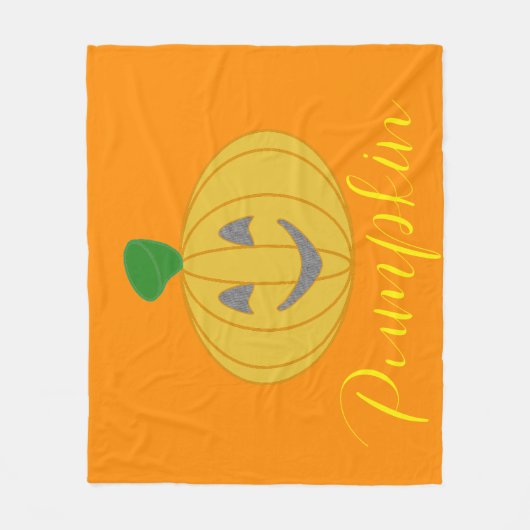 カボチャ フリースブランケット (正面)