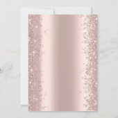 カボチャ、フローラ、バラ金ゴールドスパークルベビーシャワー 招待状 (裏面)