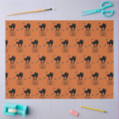 カボチャ&ブラックキャットハロウィンティッシュペーパー 薄葉紙 (クラフト)