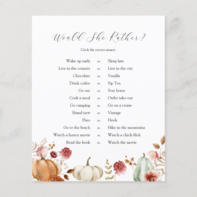 カボチャ・ブルゴーニュのフローラは彼女の方がゲームをする (正面)