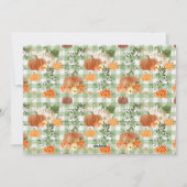 カボチャ・プレイド感謝祭の写真ホリデーカード シーズンカード (裏面)