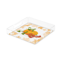 カボチャ、ベリーと葉秋感謝祭