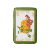 カボチャ、ベリーと葉秋感謝祭 バスマット (正面縦)