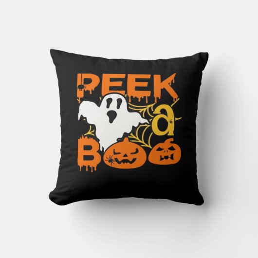 カボチャ・ペカボーとのハロウィーン クッション (正面)