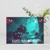 カボチャ・ペスト・パレード・ハロウィーンカード 招待状 (スタンド正面)