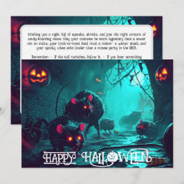 カボチャ・ペスト・パレード・ハロウィーンカード 招待状