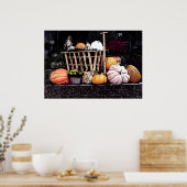 カボチャ&ムームオータム写真 ポスター (キッチン)