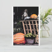 カボチャ&ムームオータム写真 招待状 (スタンド正面)