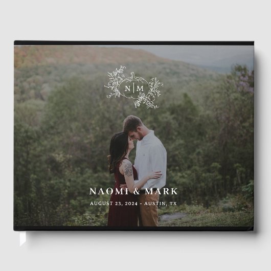 カボチャ・モノグラムと結婚写真 ゲストブック (正面)