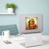 カボチャ・ユニコーン シール (デスク上のノートパソコン)