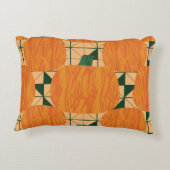 カボチャ：レトロ幾何三角形。 アクセントクッション (裏面)