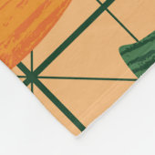 カボチャ：レトロ幾何三角形。 フリースブランケット (角)