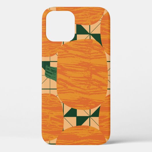 カボチャ:レトロ幾何三角形。 Case-Mate iPhoneケース (裏面)