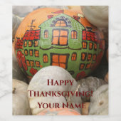 カボチャ ワインラベル (シングルラベル)