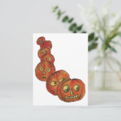 カボチャ(ヴィンテージハロウィンカード) ポストカード (スタンド正面)